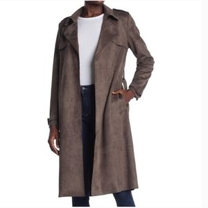 Like New Philosophy Faux Suede Trench Coat